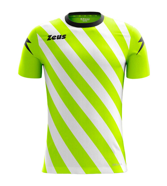 Shirt Zip FLUO JAUNE/BLANC