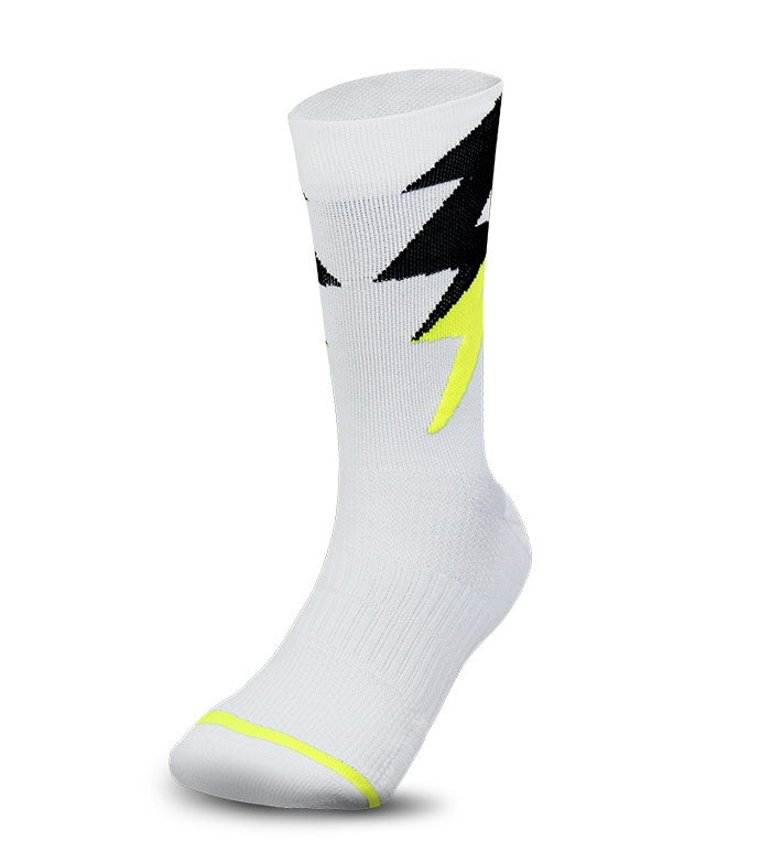 Calza Thunder BLANC/FLUO JAUNE