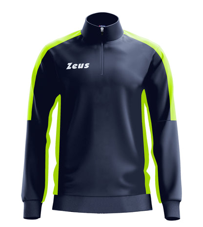 Felpa Train Start BLEU/JAUNE FLUO