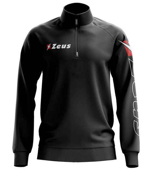 Felpa Pile Mezza Zip NOIR